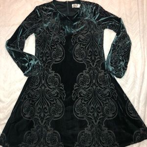 NWOT green velvet dress
